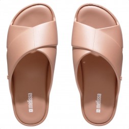 Chinelo Melissa Plataforma Free Cross Feminino Marrom