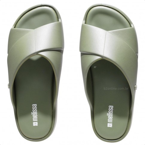 Chinelo Melissa Plataforma Free Cross Feminino Verde