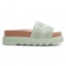 Sandália Melissa Cozy Slide M-Lover Bold Platform Verde / Marrom