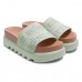 Sandália Melissa Cozy Slide M-Lover Bold Platform Verde / Marrom