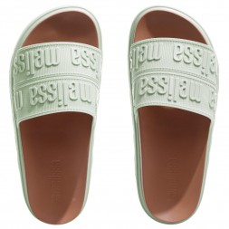 Sandália Melissa Cozy Slide M-Lover Bold Platform Verde / Marrom