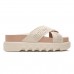 Sandália Melissa Cross M-Lover Platform Feminina Bege / Nude