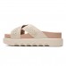 Sandália Melissa Cross M-Lover Platform Feminina Bege / Nude