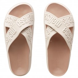 Sandália Melissa Cross M-Lover Platform Feminina Bege / Nude