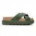 Sandália Melissa Cross M-Lover Platform Feminina verde / bege