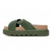 Sandália Melissa Cross M-Lover Platform Feminina verde / bege