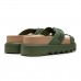 Sandália Melissa Cross M-Lover Platform Feminina verde / bege