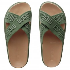 Sandália Melissa Cross M-Lover Platform Feminina verde / bege