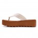 Sandália Melissa M-Lover Thong Platform Feminina Marrom / Bege