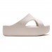 Chinelo Melissa Plataforma Free Cut Out Feminino Bege