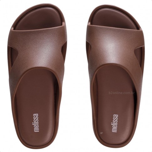 Chinelo Melissa Plataforma Free Cut Out Feminino Marrom