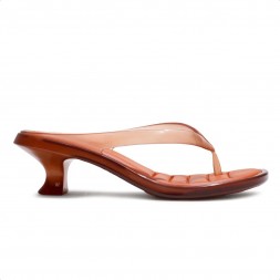 Sandália Melissa Thong Kitten Hell Feminino Marrom / Laranja
