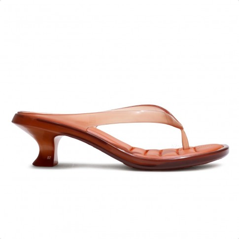 Sandália Melissa Thong Kitten Hell Feminino Marrom / Laranja