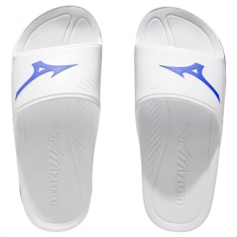 Chinelo Mizuno Slide Enerzy Unissex Branco / Azul