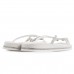 Sandália Papete Moleca Strass Feminina Branco / Branco
