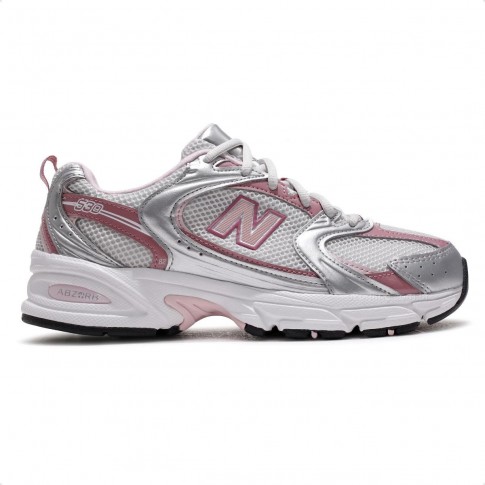 Tênis New Balance 530 Unissex Prata / Rosa