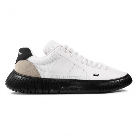 Tênis Osklen Riva Fusionado Black Sole Masculino Branco / Preto