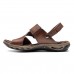 Sandália Pegada Tiras Masculina Marrom