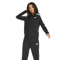 Conjunto Agasalho Puma Baseball Tricot Suit CL Preto / Branco