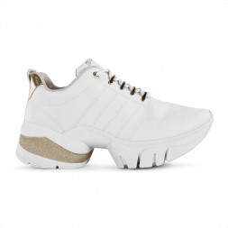 Tênis Ramarim Sneaker Casual Branco / Ouro