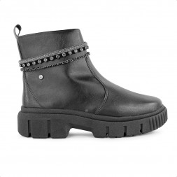 Bota Ramarim Cano Curto Tratorada Feminina Preto