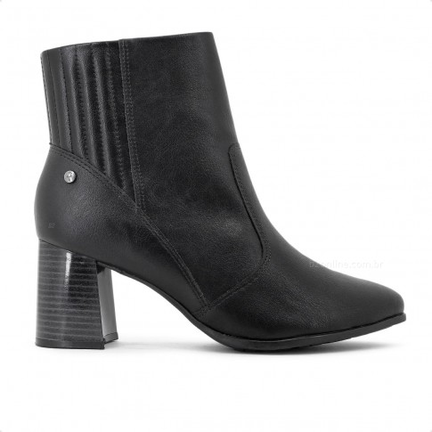 Bota Ramarim Cano Médio Ankle Boot Feminina Preto