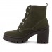 Bota Ramarim Tratorada Cano Médio Feminino Verde Militar / Marrom