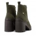 Bota Ramarim Tratorada Cano Médio Feminino Verde Militar / Marrom