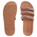 Sandalia Ramarim Papete Strass Feminino Nude / Prata
