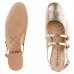 Sapato Ramarim Slingback Salto Baixo Feminino Dourado