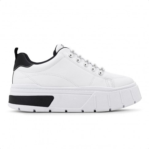 Tênis Ramarim Caixa Alta Casual Feminino Branco / Preto