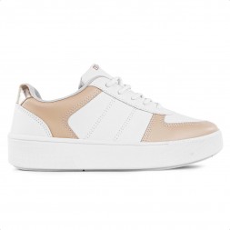Tênis Ramarim Casual Cadarço Feminino Branco / Rosê
