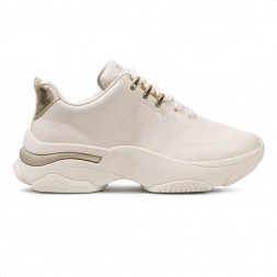 Tênis Ramarim Casual Conforto Feminino Bege / Dourado