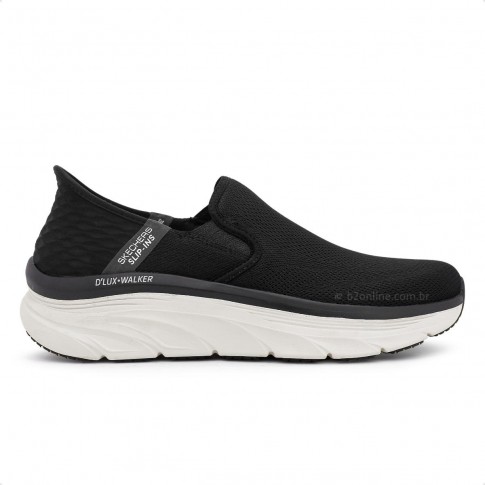 Tênis Skechers D'Lux Walker Masculino Preto / Branco