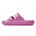 Chinelo Slide Usaflex Poofy Plataforma Feminino Roxo