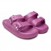 Chinelo Slide Usaflex Poofy Plataforma Feminino Roxo