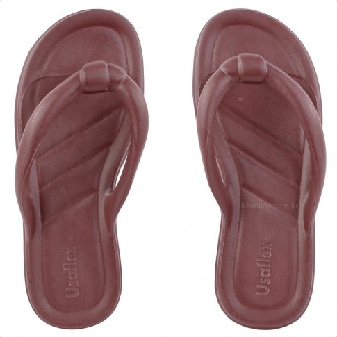 Chinelo Usaflex Poofy Plataforma Eva Vinho / Marrom