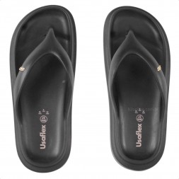 Chinelo Usaflex Poofy Salto Plataforma Feminino Preto
