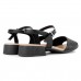Sandália Usaflex Casual Glam Feminina Preto / Preto
