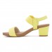 Sandália Usaflex Com Elástico Feminina Amarelo Claro
