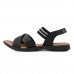 Sandália Usaflex Elastic Feminina Preto / Prata