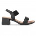 Sandália Usaflex Elastic Salto Bloco Feminina Preto / Preto