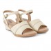 Sandália Usaflex Modern Fivela Feminina Creme / Bege