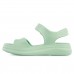 Sandália Usaflex Plataforma Poofy Feminina Verde Claro