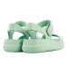 Sandália Usaflex Plataforma Poofy Feminina Verde Claro