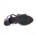 Sandália Usaflex Salto Bloco Feminina Preto / Preto