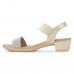 Sandália Usaflex Salto Bloco Strass Feminina Dourado / Prata