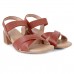 Sandália Usaflex Salto Bloco Versatile Feminina Terracota