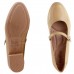 Scarpin Usaflex Boneca Salto Bloco Feminino Marrom / Bege