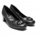 Scarpin Usaflex Salto Baixo Casual Feminino Preto